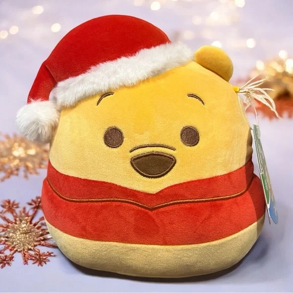 Squishmellow Disney Winnie the Pooh Santa Hat 8" - Picture 1 of 4